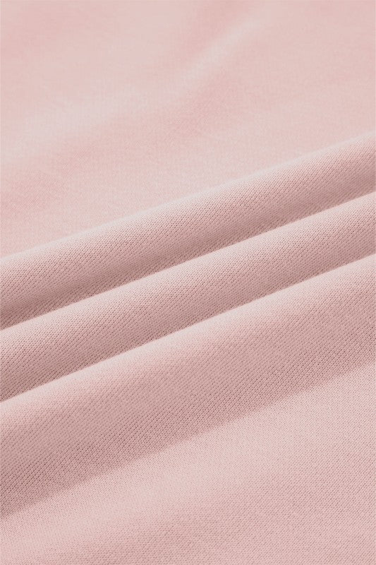 Solid Puff Sleeve Top and Drawstring Pants Set