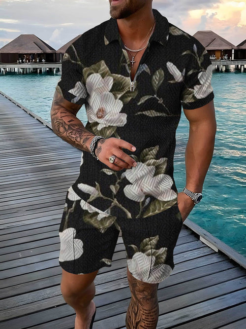 3D Printing Small Floral Trend Men's Suit