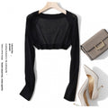 Shawl Outer Match Women's Summer Sun Protection Cardigan Short Ice Silk Knitted Air Conditioning Shirt