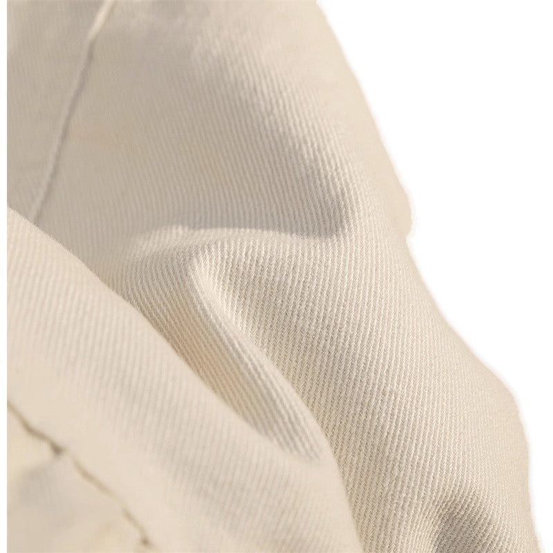 Skirt White Denim Irregular Ruffles